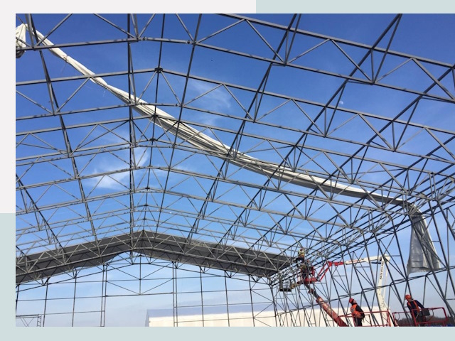 Шатровые ангары от 622 руб. в Нижневартовске и Тюменской области